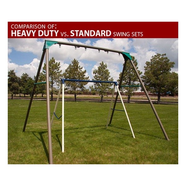 Lifetime HeavyDuty AFrame Metal Swing Set (Earthtone) 290038