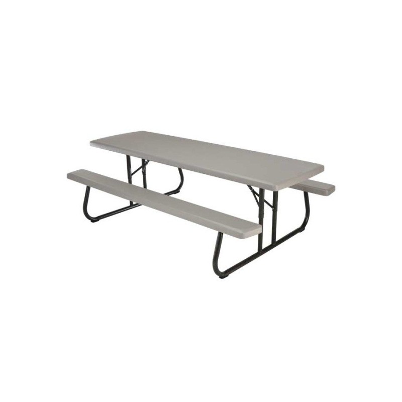 Lifetime 8ft Plastic Folding Picnic Table (Putty) 80123 Lifetime 8ft Plastic Folding Picnic Table (Putty) 80123