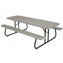 Lifetime 8ft Plastic Folding Picnic Table (Putty) 80123