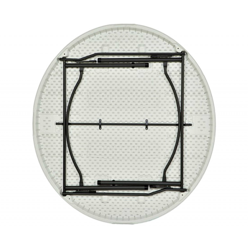 Lifetime 60 In. Commercial Round Tables And Chairs Bulk Set - White Granite (80542)