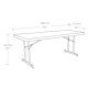 Lifetime 8 ft. Professional Folding Table (Putty) 80127