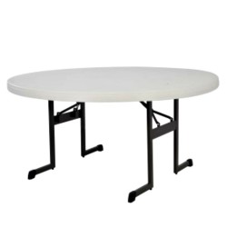 Lifetime 60-Inch Round Professional Folding Table Putty/pallet pack (model 880125)