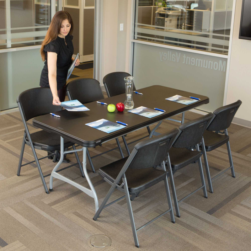 Lifetime 4-pack 6 ft Commercial Stacking Folding Tables - Black (480350)