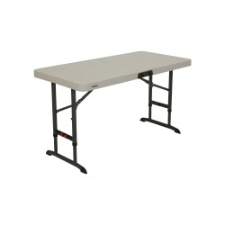 Lifetime 4ft Commercial Adjustable Folding Table with One Hand Adjust - Almond (80387)