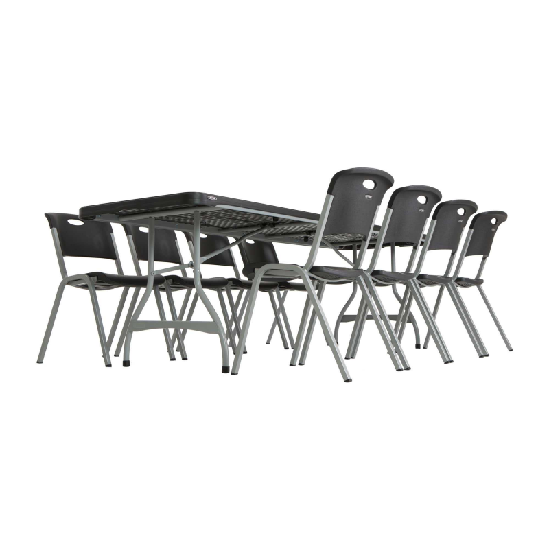 Lifetime 27-pack 8ft Commercial Stacking Folding Tables - Black (880462)