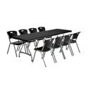 Lifetime  8-Foot Commercial Stacking Table - Black (model 480462)