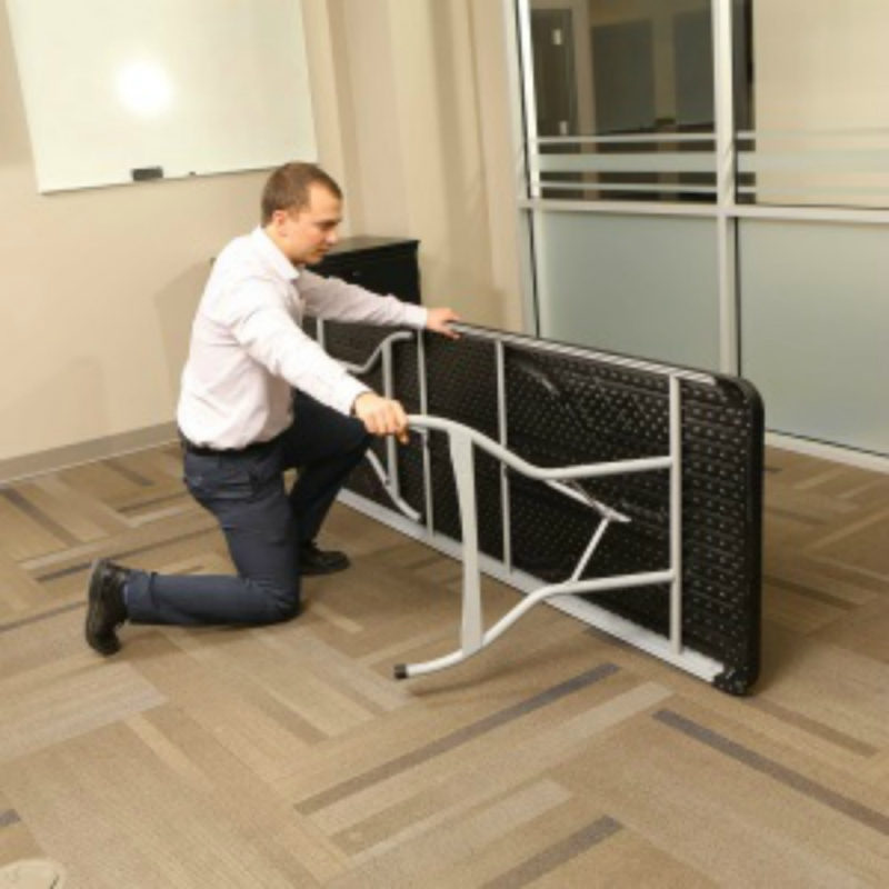 Lifetime 4 Pack 8 Ft Commercial Stacking Folding Table  - Black (model 480462)