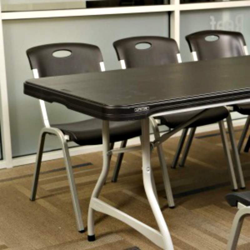 Lifetime 4 Pack 8 Ft Commercial Stacking Folding Table  - Black (model 480462)