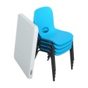 Lifetime Children's Table and Chairs Combo - Blue Chair, Almond Table (80499)