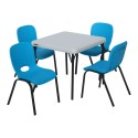 Lifetime Children's Table and Chairs Combo - Blue Chair, Almond Table (80499)