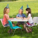 Lifetime Children's Table and Chairs Combo - Blue Chair, Almond Table (80499)