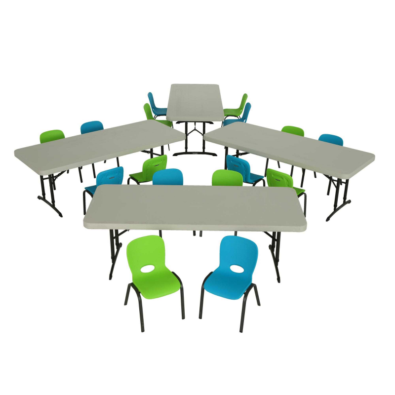 Lifetime Children's Chair and Table Combo - 4 6ft tables, 16 chairs (80520)