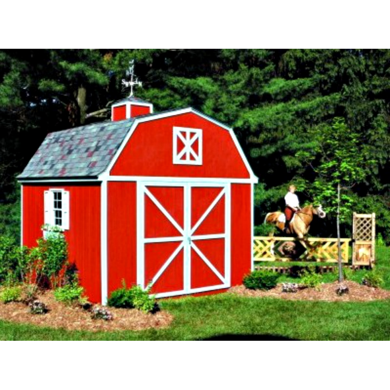 Handy Home Berkley 10x10 Wood Storage Shed w/ Floor (18420-8) Handy Home Berkley 10x10 Wood Storage Shed w/ Floor (18420-8)