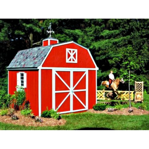 Handy Home Berkley 10x10 Wood Storage Shed w/ Floor (18420-8)