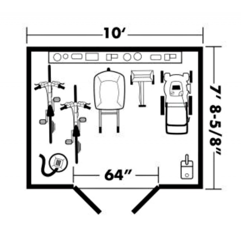 Handy Home Somerset 10x8 Wood Storage Shed Kit (18501-4)