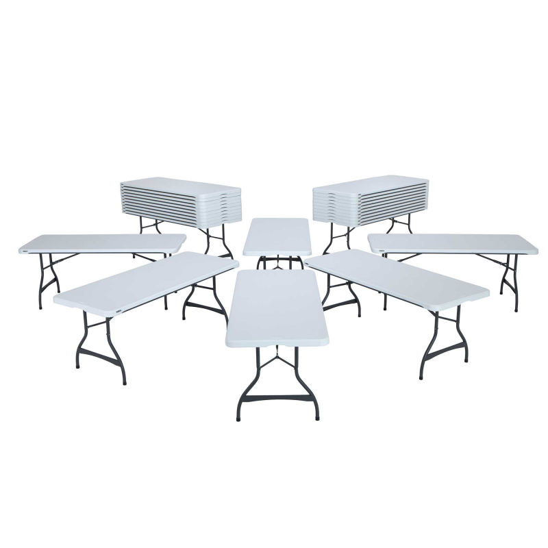 Lifetime 4-pack 6ft Commercial Stacking Folding Tables - White (480272)