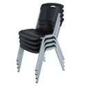 Lifetime 4-pack Contemporary Stacking Chairs - Black (480310)