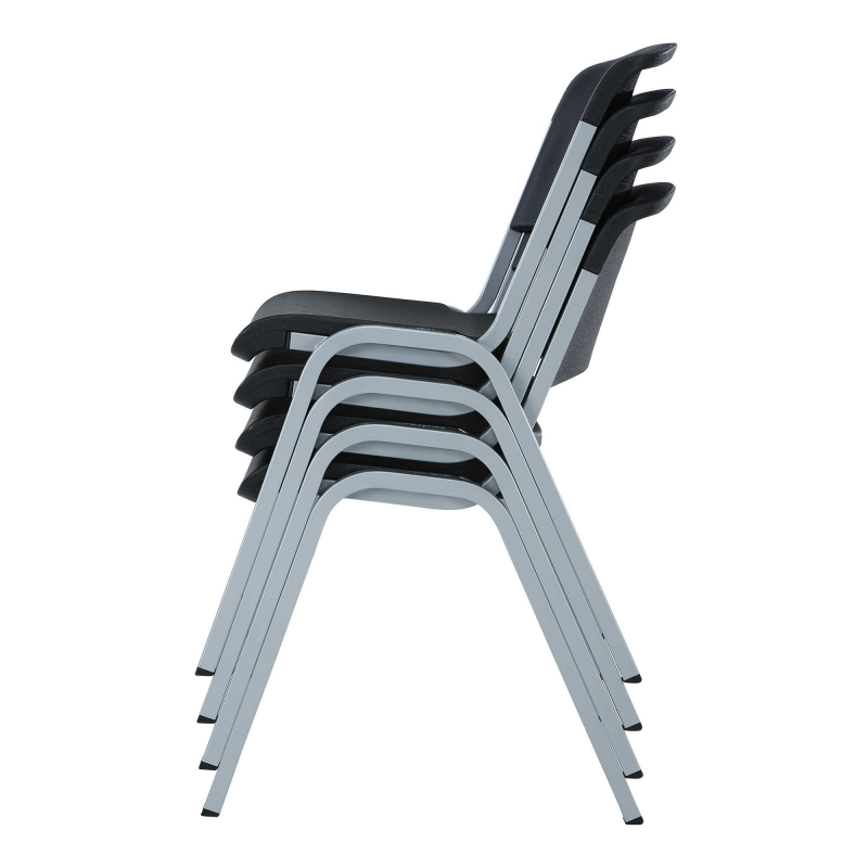 Lifetime 4-pack Contemporary Stacking Chairs - Black (480310)