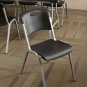 Lifetime 4-pack Contemporary Stacking Chairs - Black (480310)