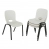 Lifetime 4-pack Contemporary Children's Stacking Chairs - Almond (80383) Lifetime 4-pack Contemporary Children's Stacking Chairs - Almond (80383)