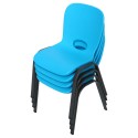 Lifetime 4-pack Contemporary Children's Stacking Chairs - Glacier Blue (80472)