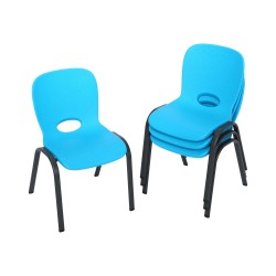Lifetime 4-pack Contemporary Children's Stacking Chairs - Glacier Blue (80472)