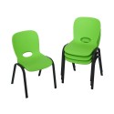 Lifetime 4-pack Contemporary Children's Stacking Chairs - Lime Green (80473)