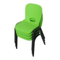 Lifetime 4-pack Contemporary Children's Stacking Chairs - Lime Green (80473)