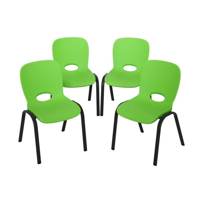 Lifetime 4-pack Contemporary Children's Stacking Chairs - Lime Green (80473)