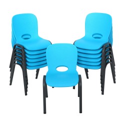 Lifetime 13-pack Contemporary Children's Stacking Chairs - Glacier Blue (80475)