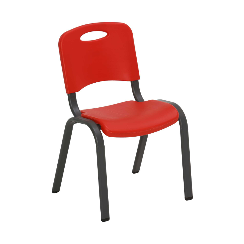 Lifetime 4-Pack Commercial Children's Stacking Chair - Fire Red (80532)