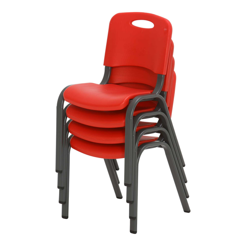 Lifetime 16-Pack Kids Stacking Chairs 8 Red/8 Blue and 4 Stacking Tables (80554)