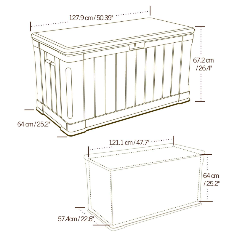 Lifetime 116 Gallon Outdoor Storage Box (60089)