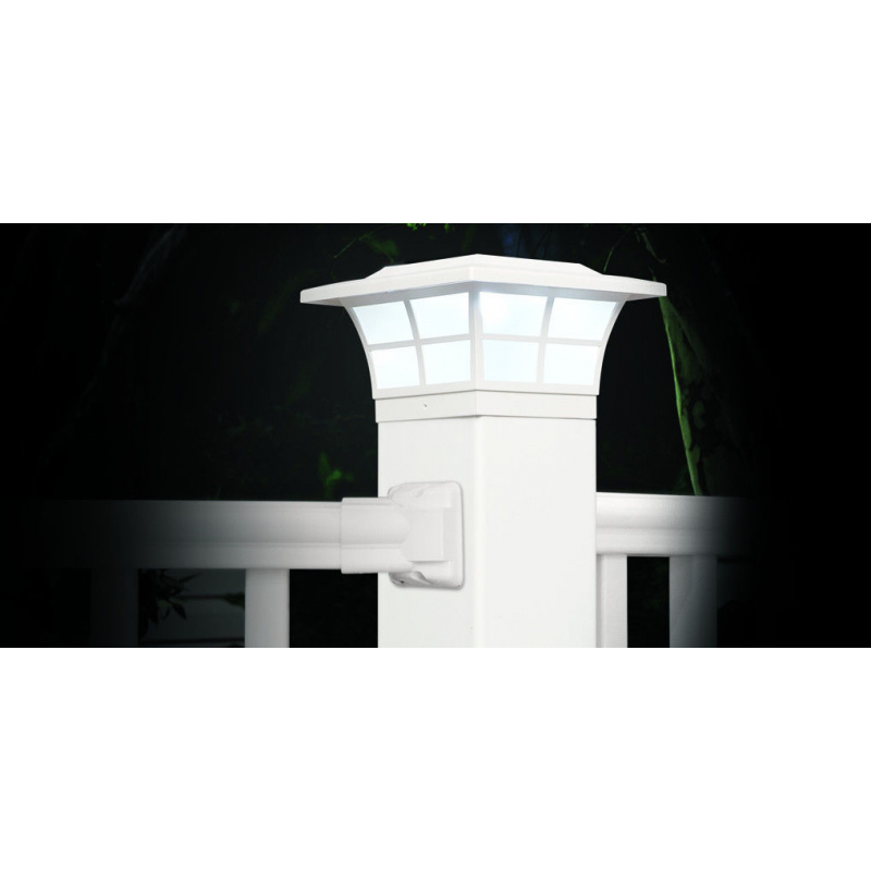 Classy Caps 4X4 PVC Prestige Solar Post Cap - White (SL079W)