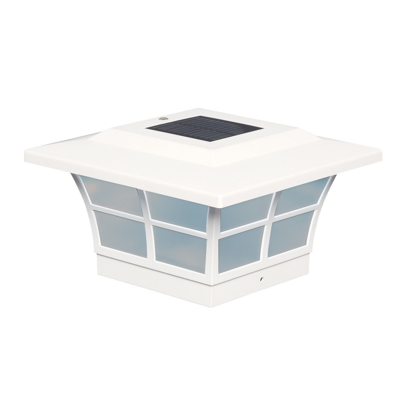 Classy Caps 5x5 PVC Prestige Solar Post Cap - White (SLO85)