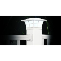 Classy Caps 5x5 PVC Prestige Solar Post Cap - White (SLO85)