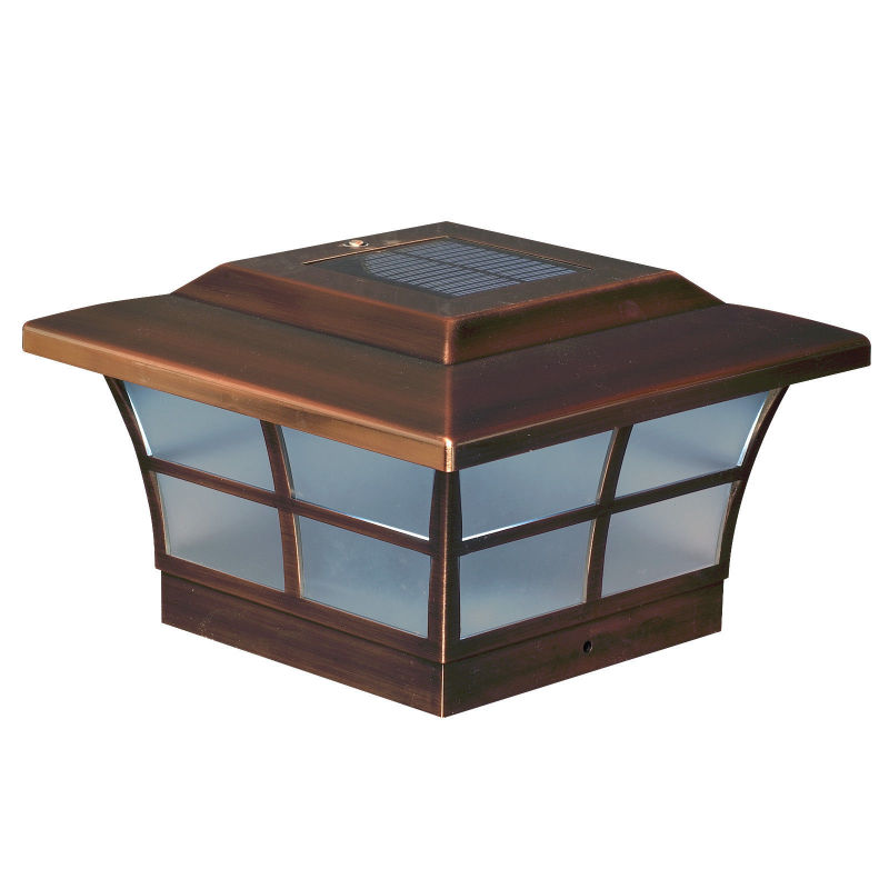 Classy Caps 4x4 Prestige Solar Post Cap - Copper Plated (SL079C) Classy Caps 4x4 Prestige Solar Post Cap - Copper Plated (SL079C)