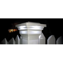 Classy Caps 4x4 PVC Regal Solar Post Cap - White (SL078W)