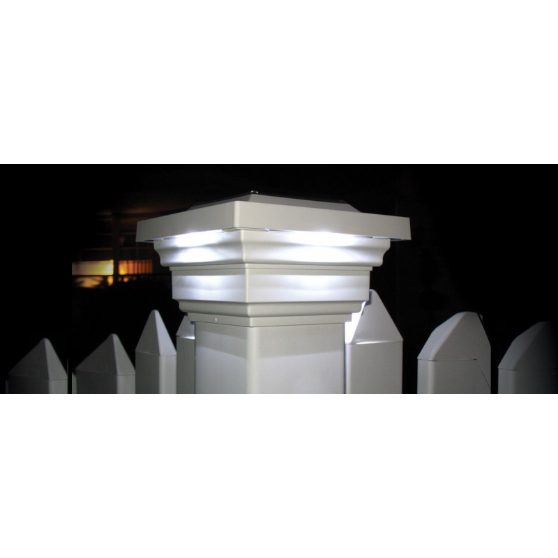 Classy Caps 4x4 PVC Regal Solar Post Cap - White (SLO78W)