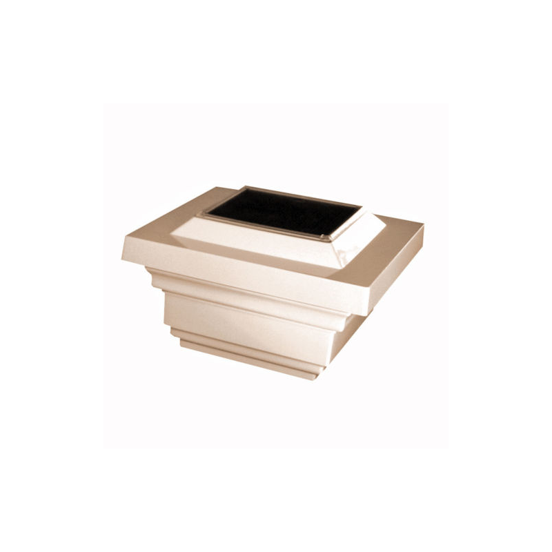 Classy Caps 4x4 PVC Regal Solar Light Post Cap - Tan (SLO78T)