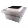 Classy Caps 5x5 PVC Majestic Solar Light Post Cap - White (SLO75W)