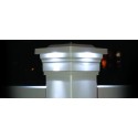 Classy Caps 5x5 PVC Majestic Solar Light Post Cap - White (SLO75W)