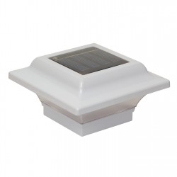 Classy Caps 2.5x2.5 Aluminum Imperial Solar Light Post Cap - White (SLO82W)