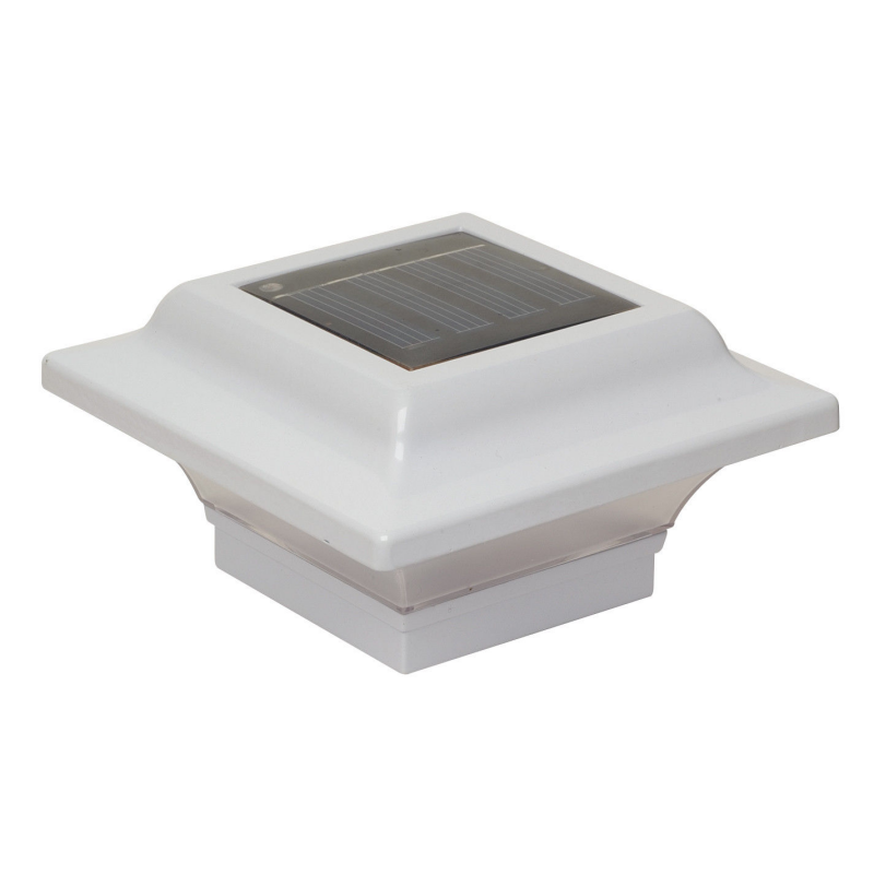 Classy Caps 2.5X2.5 Aluminum Imperial Solar Light Post Cap White (SL082W)