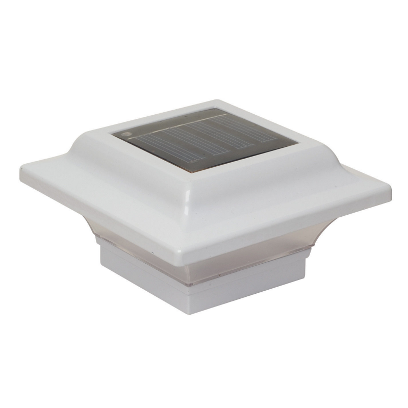 Classy Caps 2.5x2.5 Aluminum Imperial Solar Light Post Cap - White (SLO82W)