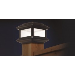Classy Caps 4x4 Aluminum Colonial Solar Post Cap - Black (SLO88)