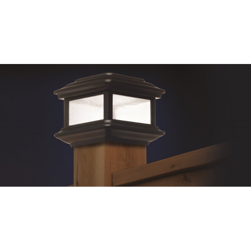 Classy Caps 4x4 Aluminum Colonial Solar Post Cap - Black (SLO88)