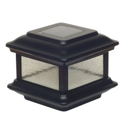 Classy Caps 4x4 Aluminum Colonial Solar Post Cap - Black (SLO88)