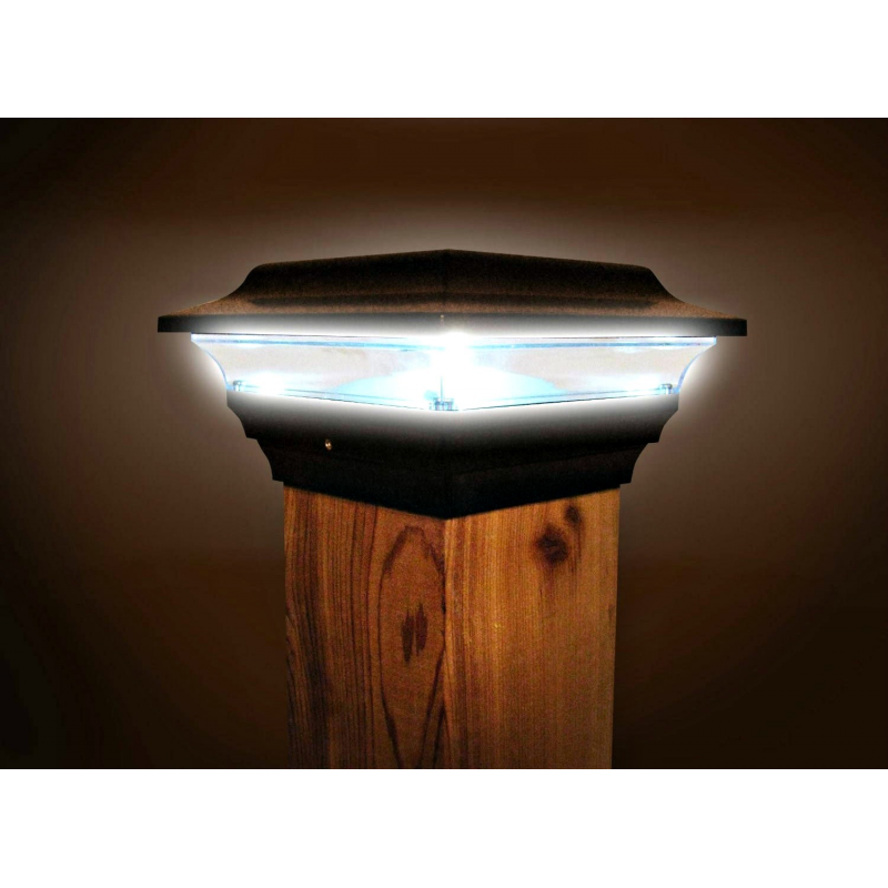 Classy Caps 4x4 Aluminum Imperial  Solar Post Cap - Bronze (SL211R)