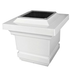 Classy Caps 3.5X3.5 PVC Classy Solar Post Cap - White (SLO73W)